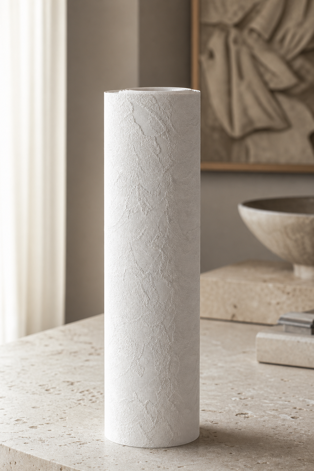 A roll of WaveBlock SafeWall™ designer-grade paintable wall covering